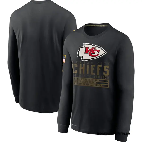 Men's Kansas City Chiefs Black 2020 Salute to Service Sideline